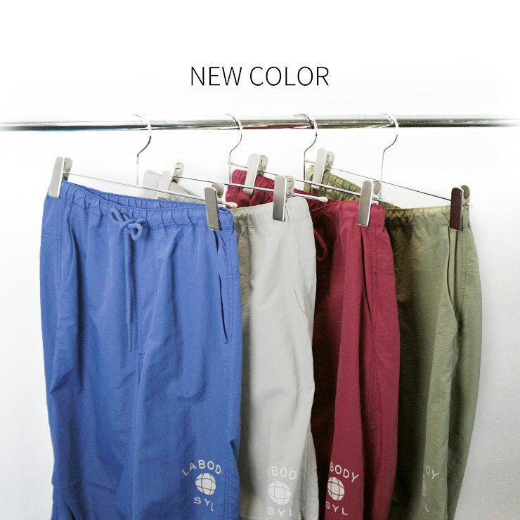 LA BODY ICONIC パンツ レディース パラシュートパンツ ドライ 吸水速乾 吸汗速乾 ナイロンパンツ カーゴパンツ 裾ドロスト ユニセックス エクササイズ フィットネス ジム スポーツ ダンス ヨガ ウェア インディゴ グレー レッド カーキ (2)