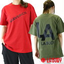 LA BODY エルエーボディ Tシャツ 綿100% 半袖 レッド オリーブ エクササイズ フィットネス ジム スポーツ ダンス ヨガ ウェア