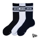 NEW ERA j[G SOCKS CREW 3PAIRS LINE MULTI \bNX 23-25cm