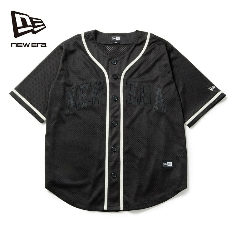 樂天商城 - NEW ERA 正規品 ニューエラ ベースボールシャツ 半袖 メッシュ オーバーサイズ ワッペン ユニセックス エクササイズ フィットネス ジム スポーツ ダンス ヨガ ウェア ブラック 14856731