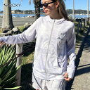 アウトレット ROXY ロキシー FEEL FREE ZIP RASH ラッシュガード GRAY APRICOT Sサイズ Mサイズ(4)