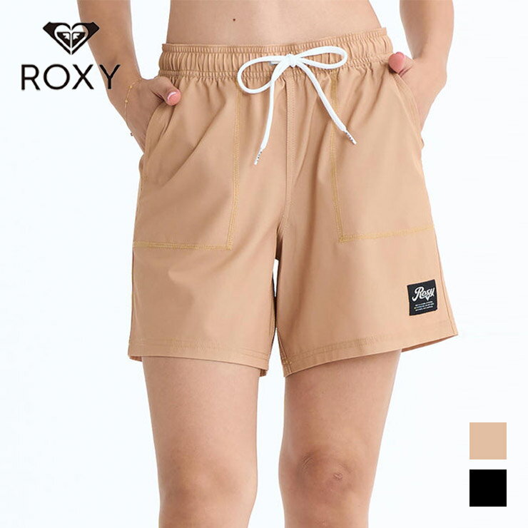 樂天商城 - ROXY 正規品 ロキシー ボードショーツ ストレッチ ドライ UV 塩素対応 ミディアムレングス エコ リサイクル素材 レディース エクササイズ フィットネス ジム スポーツ ダンス ヨガ ウェア ブラック ベージュ RBS261013