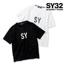 SY32 エスワイ32 セパレート ロゴ Tシャツ BLACK WHITE FREEサイズ