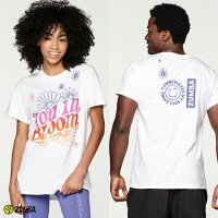 アウトレット ZUMBA ズンバ 正規品 ユニセックス YOU IN BLOOM Tシャツ WHITE XSサ...