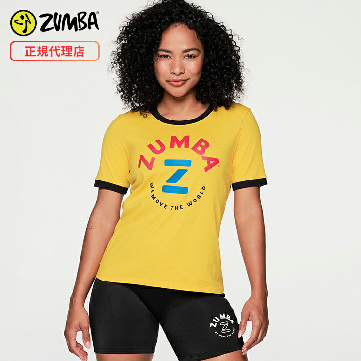 ZUMBA ズンバ 正規品 ZUMBA RETRO RINGER Tシャツ YELLOW XSサイズ Sサイズ Mサイズ