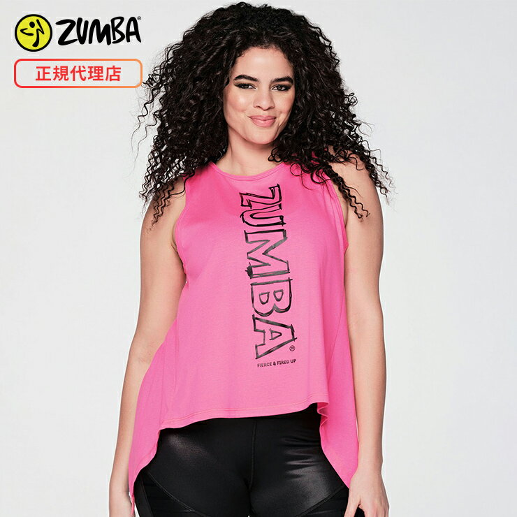 ZUMBA ズンバ 正規品 ZUMBA TOO COOL OPEN BACK タンクトップ WHITE PINK XSサイズ Sサイズ