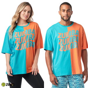 ZUMBA ズンバ 正規品 ユニセックス ハーフカラー ロゴ Tシャツ MULTI Sサイズ Mサイズ Lサイズ