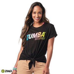 ZUMBA ズンバ 正規品 ロゴ タイフロント Tシャツ BLACK Sサイズ Mサイズ