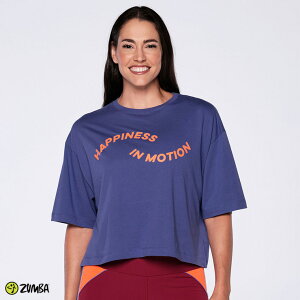 ZUMBA ズンバ 正規品 ロゴ クロップ Tシャツ PURPLE XSサイズ Sサイズ Mサイズ Lサイズ