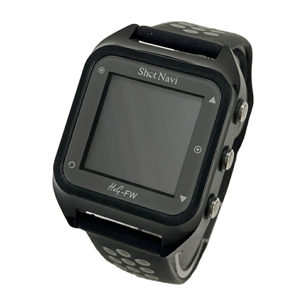 SHOT NAVI ショットナビ HuG-FW GPSナビ ゴルフウォッチ ブラック系 【中古】ゴル...