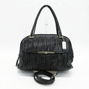 COACH コーチ 30084 2WAYレザーショルダーバッグ ブラック系 【中古】レディース