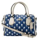 COACH コーチ F34898 2WAYハンドバッグ バッドランズフローラル ブルー系 【中古】レディース