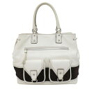 LOEWE ロエベ レザー ハンド バッグ ダブルポケット ホワイト系 【中古】レディース