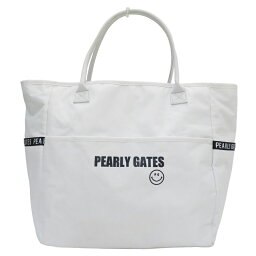 PEARLY GATES パーリーゲイツ 2022年モデル ロッカー トートバッグ ニコちゃん ホワイト系 【中古】ゴルフウェア