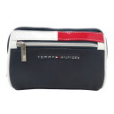 TOMMY HILFIGER GOLF トミー ヒルフィガーゴルフ フラッグアクセント ポーチ ネイビー系 【中古】ゴルフウェア