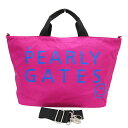 PEARLY GATES パーリーゲイツ 2WAY ロッカーバッグ トートバッグ ニコちゃん ピンク系 【中古】ゴルフウェア その1