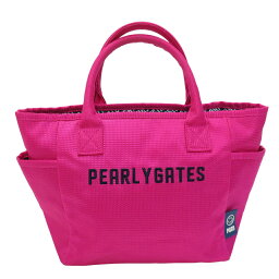 PEARLY GATES パーリーゲイツ カートバッグ ニコちゃん ピンク系 【中古】ゴルフウェア