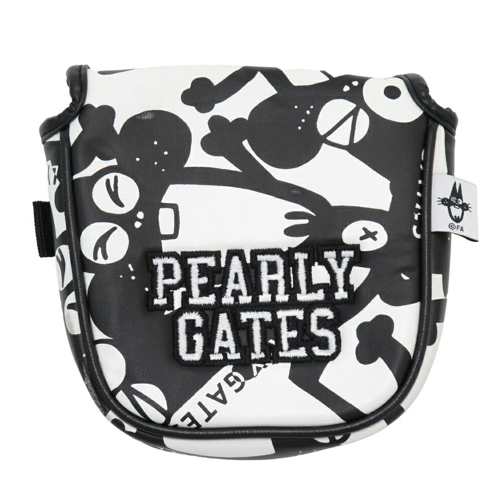 PEARLY GATES パーリーゲイツ ×ニャロメ パターカバー マレット型 総柄 ホワイト系 PT 【中古】ゴルフウェア