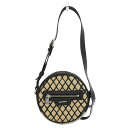 DIESEL ディーゼル 円形 デニム切替 キルティング バッグ ベージュ系 【中古】メンズ