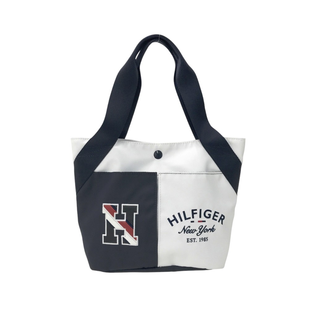 TOMMY HILFIGER GOLF トミー ヒルフィガーゴルフ カートバッグ ネイビー系 【中古】ゴルフウェア