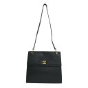 CHANEL シャネル 5526518 キャビアスキン ショルダーバッグ ブラック系 【中古】