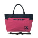 JACK BUNNY ジャックバニー 2WAY ロッカーバッグ トートバッグ ロゴ ピンク系 【中古】ゴルフウェア