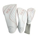 CALLAWAY キャロウェイ ヘッドカバー 3点セット ホワイト系 DR FW UT 【中古】ゴルフウェア