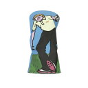 HYPEGOLF ハイプゴルフ face oka×GB GOLF ヘッドカバー ブルー系 FW 【中古】ゴルフウェア