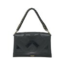 LOEWE ロエベ ハラコ切替 チェーンバッグ ブラック系 【中古】
