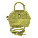 FURLA フルラ 2way ミニ ショルダー ハンドバッグ グリーン系 【中古】