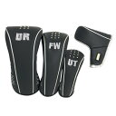 ROCK DUDE ロックデュード ヘッドカバー 4点セット ブラック系 DR、FW、UT、PT 【中古】ゴルフウェア