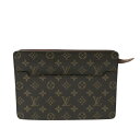 LOUIS VUITTON ルイ ヴィトン M51795/SL1907 クラッチバッグ ポシェット オム モノグラム ブラウン系 【中古】