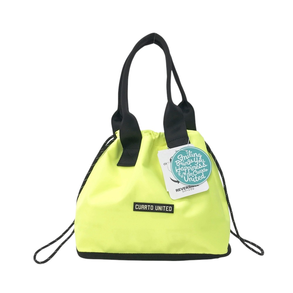 CUARTO UNITED クアルトユナイテッド リバーシブル カートバッグ 総柄 イエロー系 【中古】ゴルフウェア