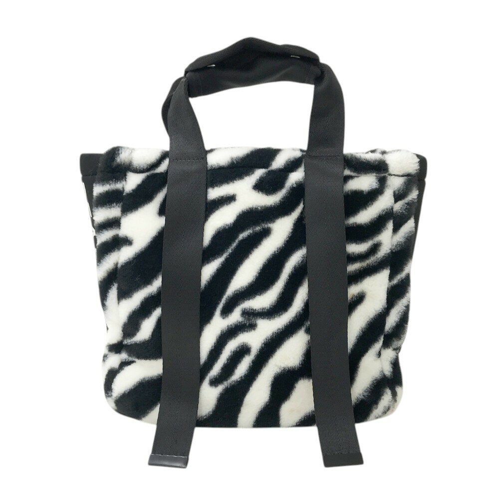 PEARLY GATES パーリーゲイツ カートバッグ ファー ゼブラ柄 ホワイト系 【中古】ゴルフウェア
