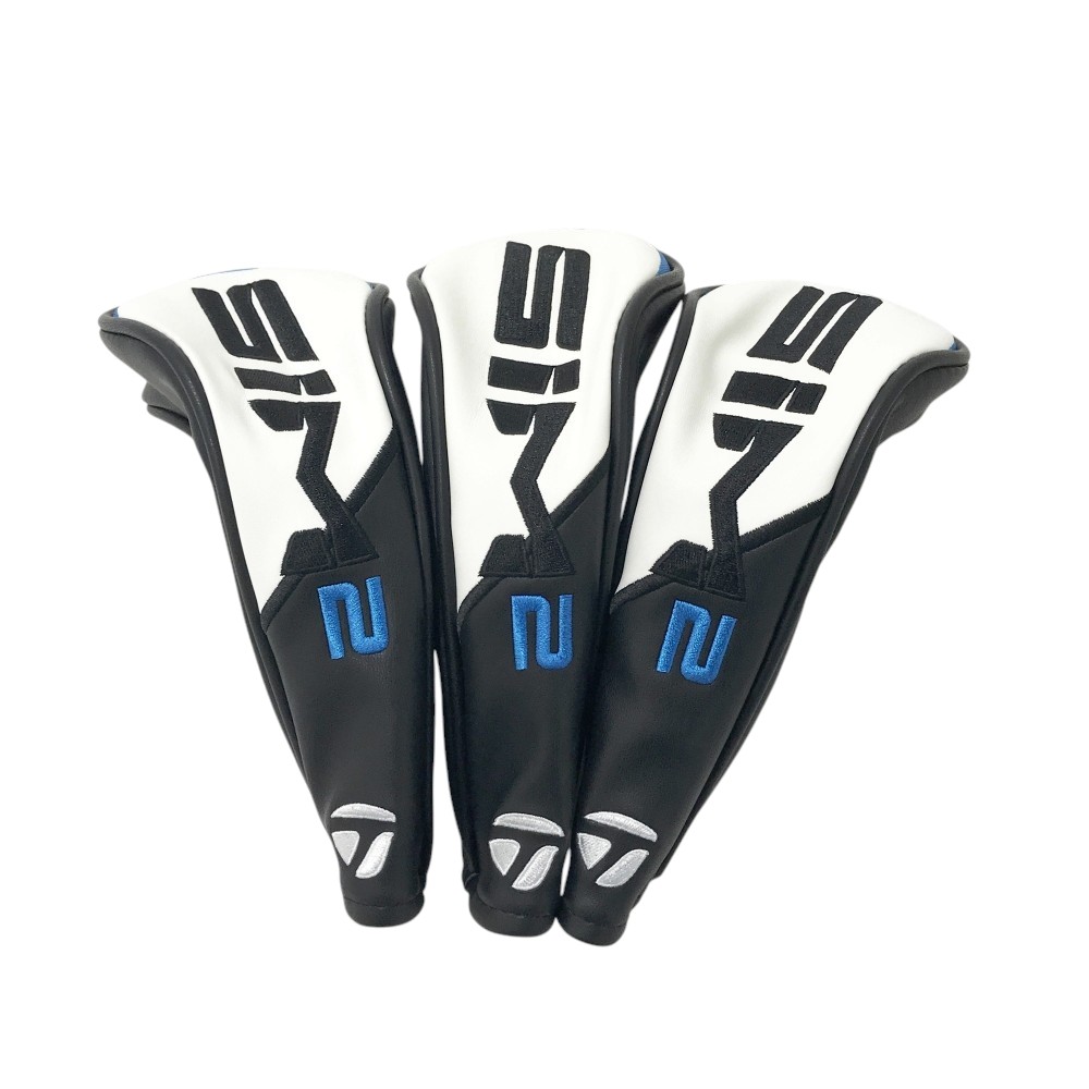 TAYLOR MADE テーラーメイド ヘッドカバー 3点セット ブラック系 UT×3 【中古】ゴルフウェア
