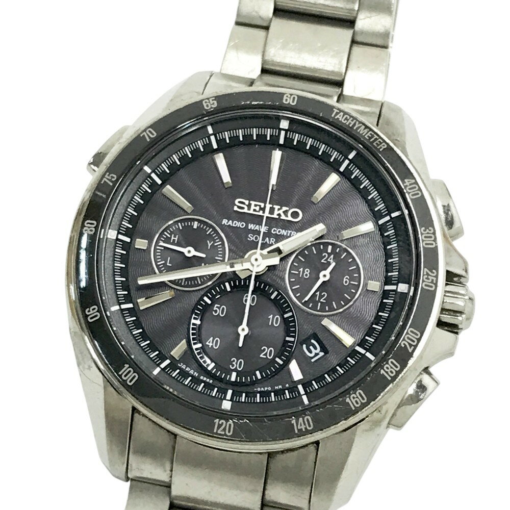 SEIKO セイコー 8B82-OANO ブライツ ソーラー 腕時計 シルバー系 【中古】