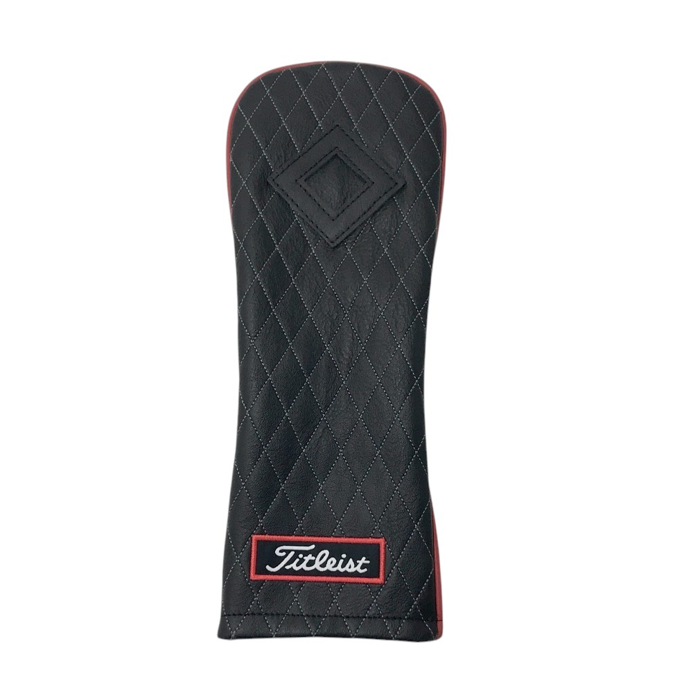 TITLEIST タイトリスト ヘッドカバー レザー ウッド ブラック系 FW 【中古】ゴルフウェア