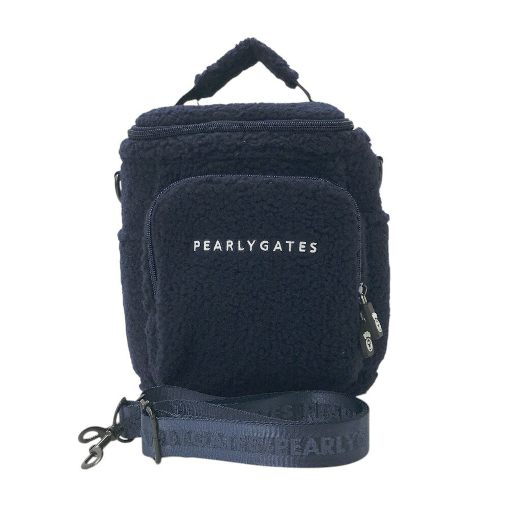 PEARLY GATES パーリーゲイツ ボア 2way 保冷バッグ ネイビー系 【中古】ゴルフウェア