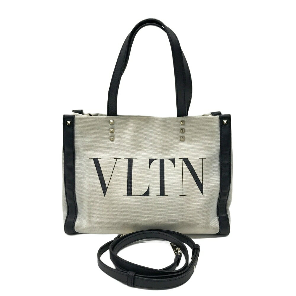 VALENTINO トートバッグ ホワイト/ブラック 【公式通販】