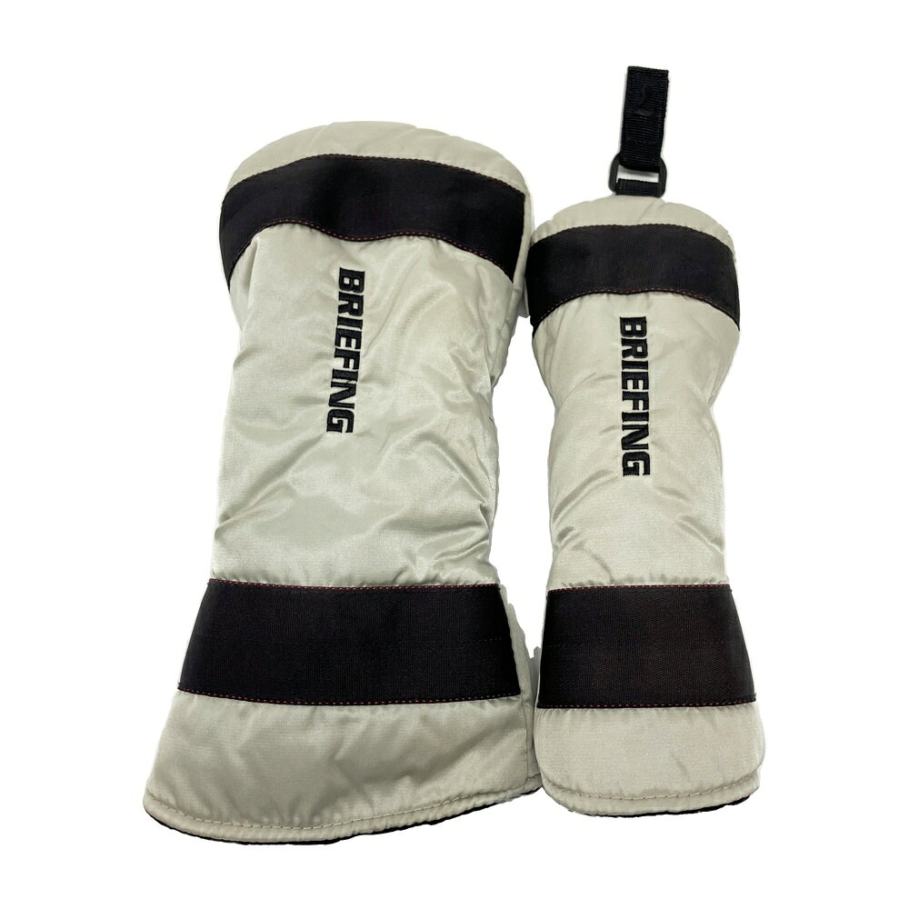 木杆用 - BRIEFING GOLF ブリーフィング ヘッドカバー 2点セット グレー系 DR FW 【中古】ゴルフウェア