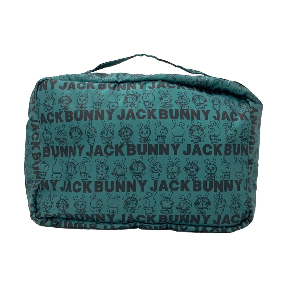 JACK BUNNY ジャックバニー トラベルポーチ ドラえもん グリーン系 【中古】ゴルフウェア