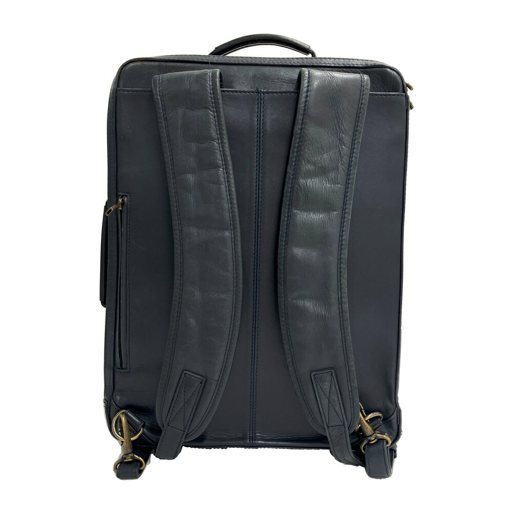 MOTHER HOUSE マザーハウス ZADAN ザダン 2way レザーブリーフケース バックパック ネイビー系 【中古】 stst-used-11150419 中古ゴルフウェア通販STST サンプル画像2