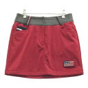 TOMMY HILFIGER GOLF トミー ヒルフィガーゴルフ 裏起毛 スカート レッド系 M 【中古】ゴルフウェア レディース(4)