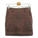 MARK&LONA マークアンドロナ インナー付 ストレッチ スカート 千鳥柄 レッド系 38 【中古】ゴルフウェア レディース
