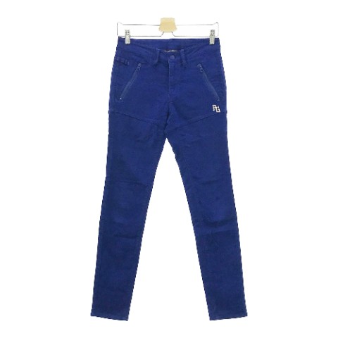 PEARLY GATES パーリーゲイツ ストレッチ起毛パンツ ブルー系 0 【中古】ゴルフウェア レディース