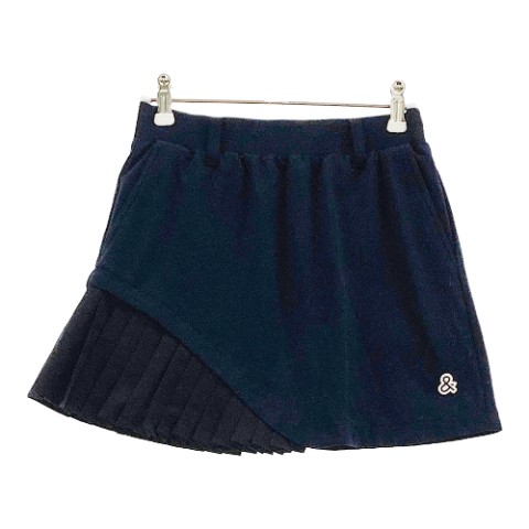 AND PER SE アンパスィ 2023年 プリーツスカート ネイビー系 S 【中古】ゴルフウェア レディース