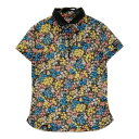MASTER BUNNY EDITION マスターバニーエディション 半袖ポロシャツ LIBERTY FABRIC 花柄 ブラック系 0 【中古】ゴルフウェア レディース