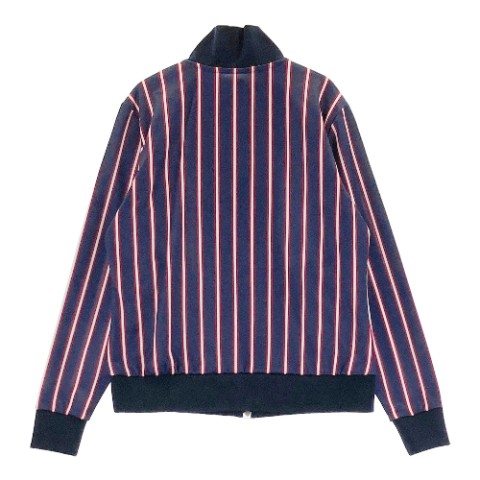 CALLAWAY キャロウェイ ジップジャケット ストライプ柄 ネイビー系 LL 【中古】ゴルフウェア レディース