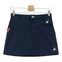 LE COQ GOLF ルコックゴルフ インナー付きスカート ネイビー系 7 【中古】ゴルフウェア レディース(4)