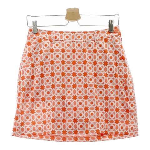 ADMIRAL アドミラル インナー付きスカート 総柄 オレンジ系 L 【中古】ゴルフウェア レディース